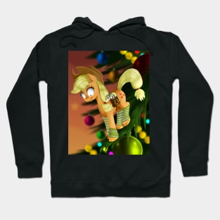 Tiny Applejack at Christmas Hoodie